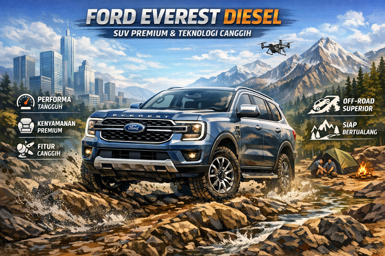 Ford Everest Diesel: SUV Premium dengan Teknologi Canggih dan Performa Off-Road Superior